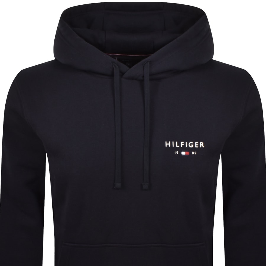 Image number 2 for Tommy Hilfiger Brand Love Hoodie Navy