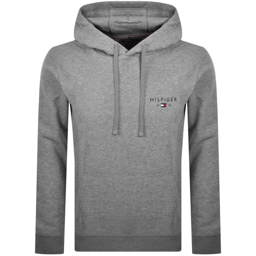 Image number 1 for Tommy Hilfiger Brand Love Hoodie Grey