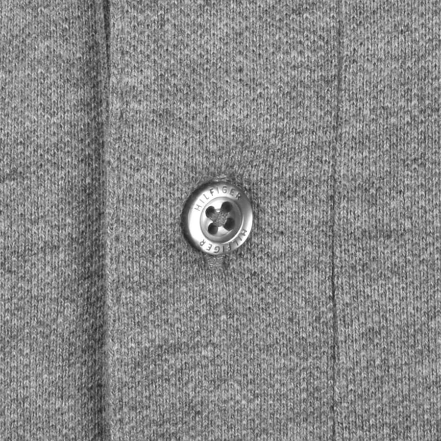 Image number 4 for Tommy Hilfiger Long Sleeved Polo T Shirt Grey