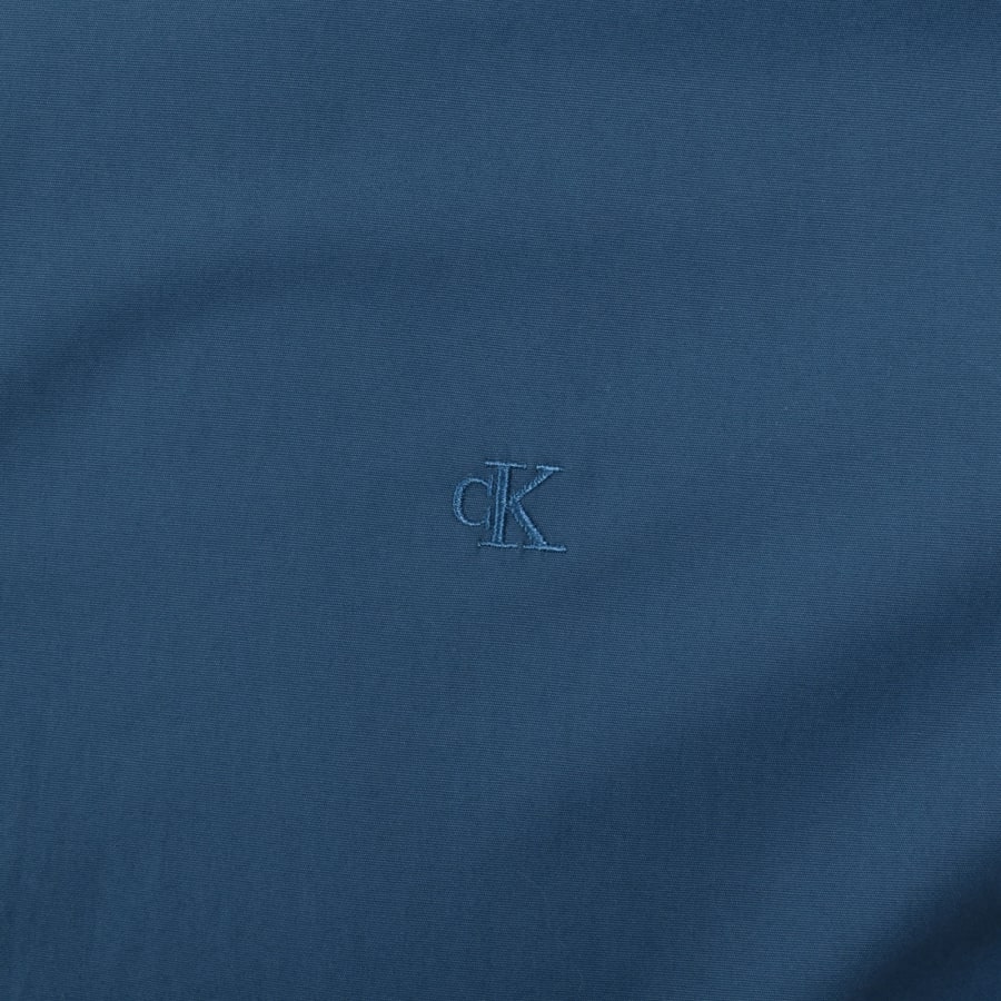 Image number 3 for Calvin Klein Slim Fit Solid Shirt Alfalfa Blue