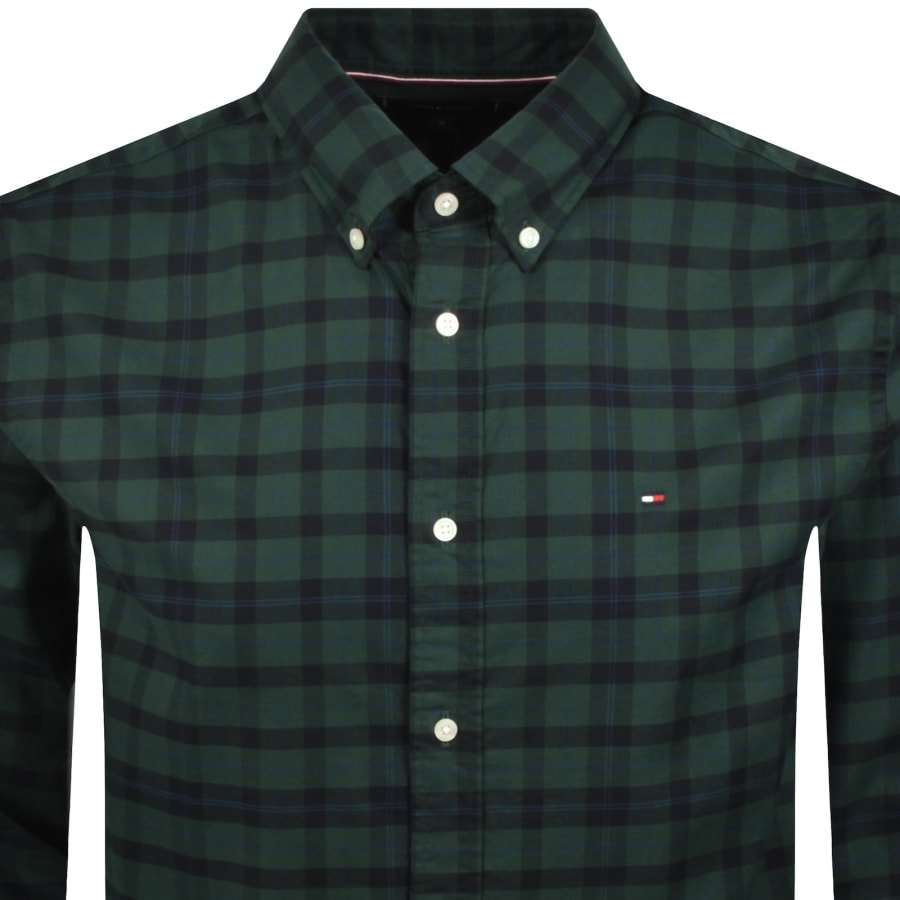 Image number 2 for Tommy Hilfiger Oxford Check Shirt Green