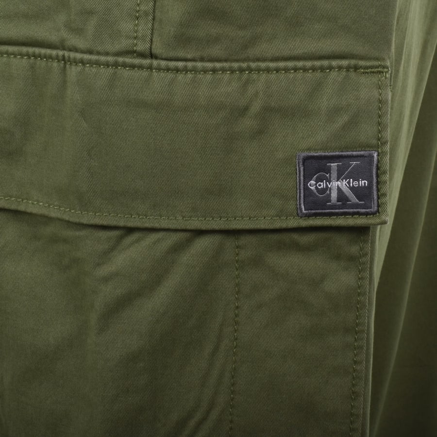 Image number 4 for Calvin Klein Jeans Skinny Fit Cargo Trousers Green