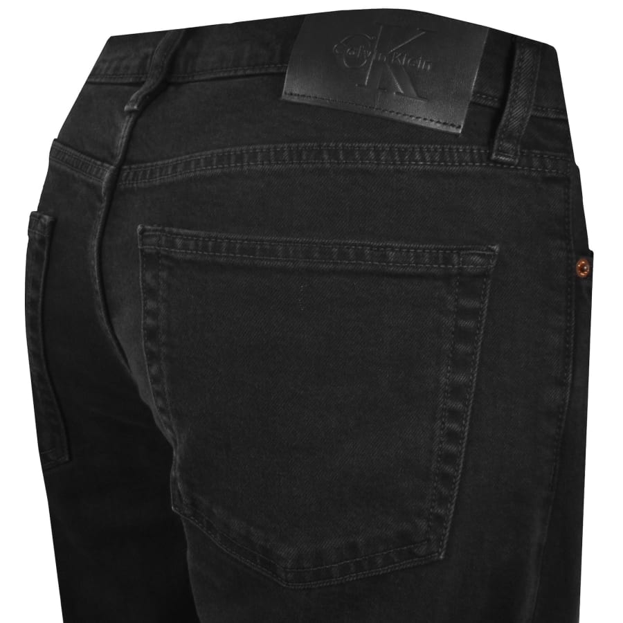 Image number 4 for Calvin Klein Jeans Slim Straight Jeans Black