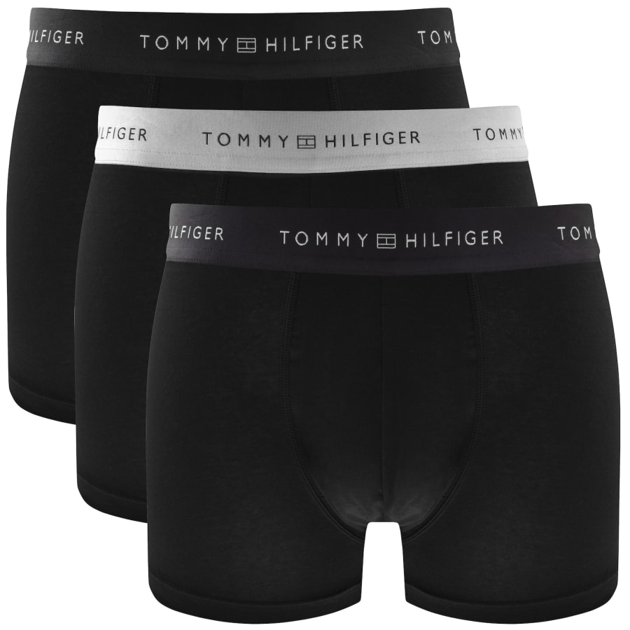 Image number 1 for Tommy Hilfiger Underwear 3 Pack Trunks Black
