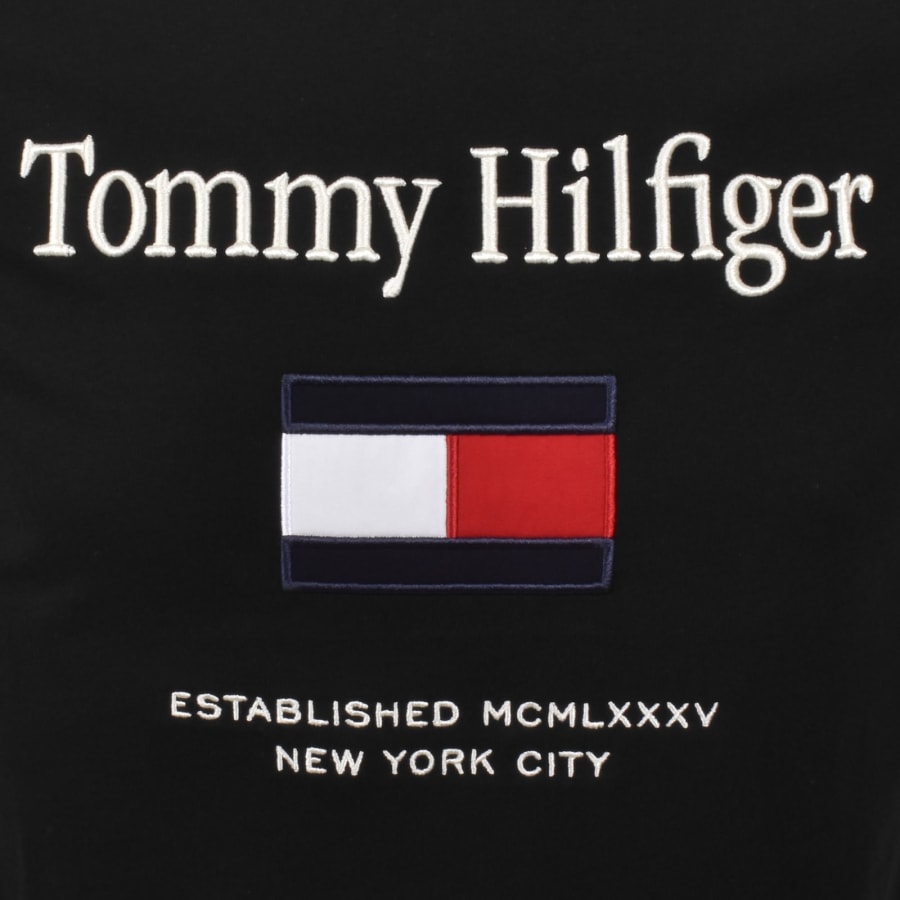 Image number 3 for Tommy Hilfiger Embro Flag T Shirt Black