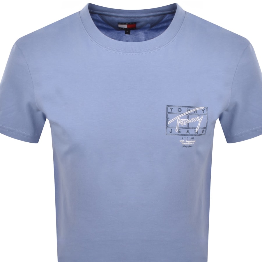 Image number 3 for Tommy Jeans Signature Spray T Shirt Blue