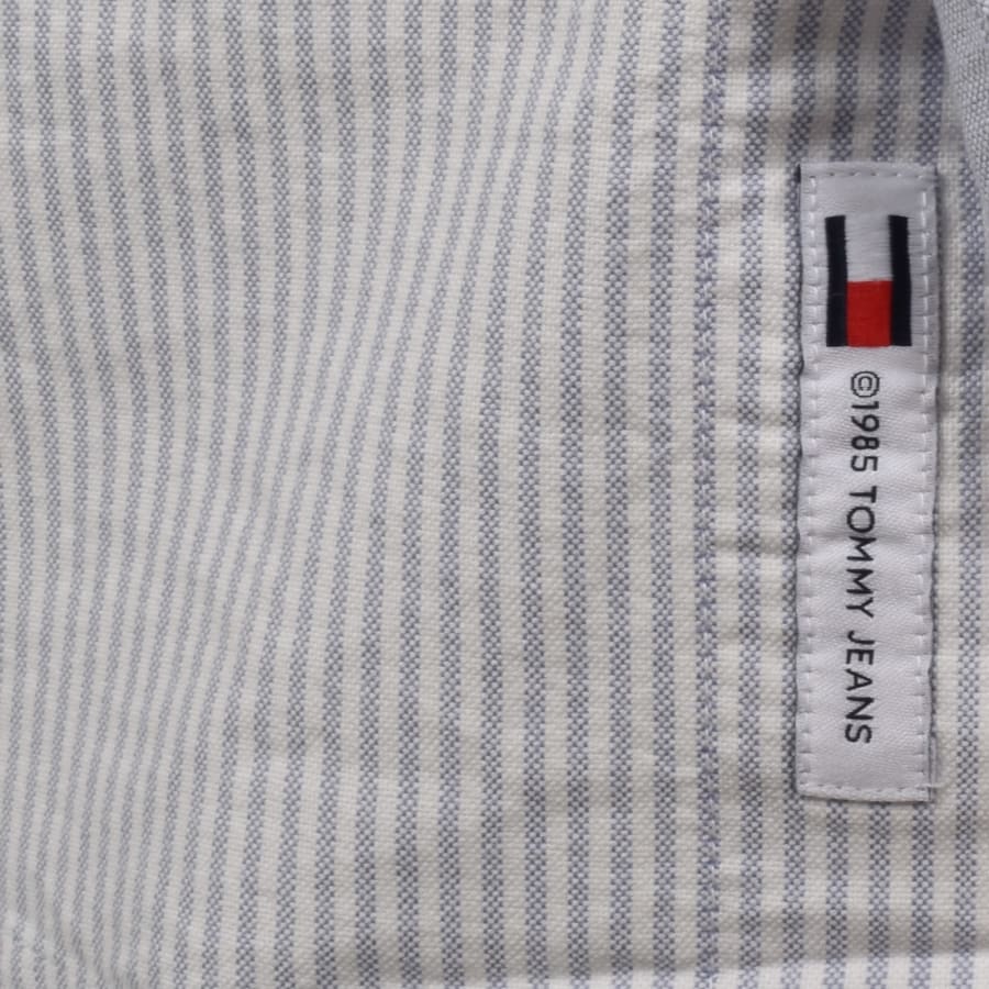 Image number 4 for Tommy Jeans Striped Relaxed Fit Oxford Shirt Blue