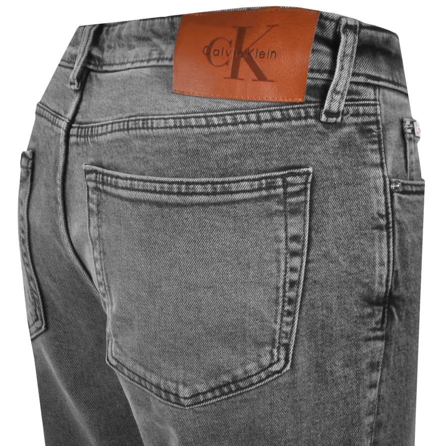 Image number 4 for Calvin Klein Jeans Slim Fit Straight Jeans Grey