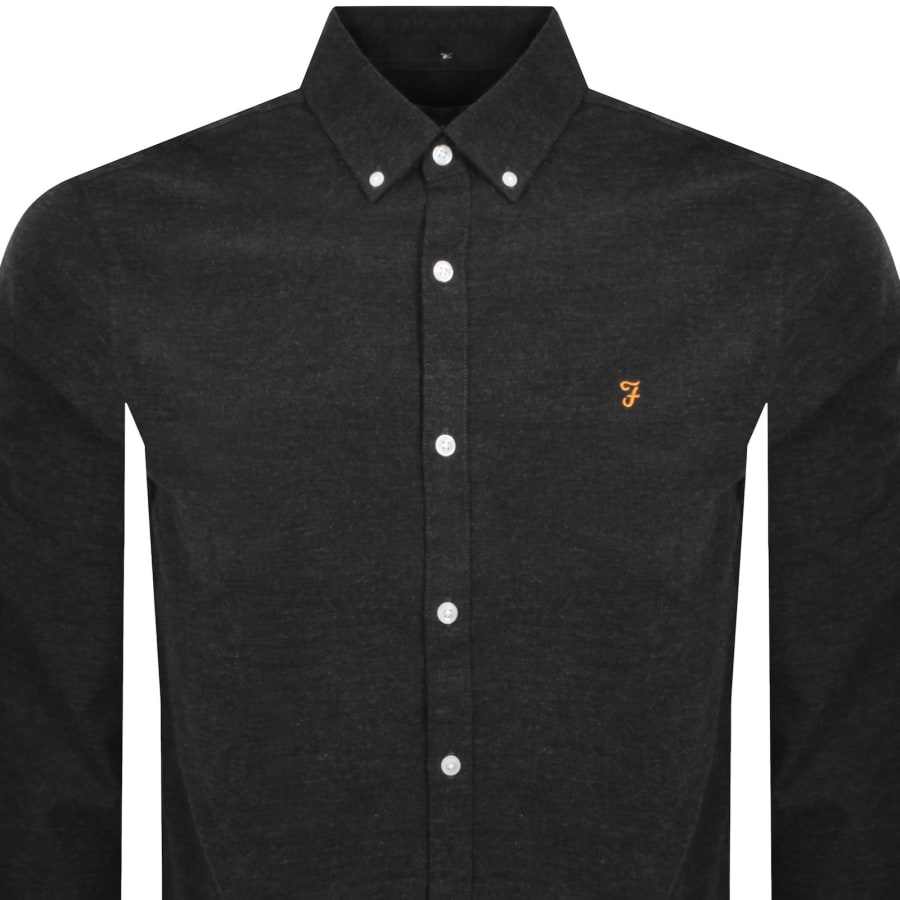 Image number 2 for Farah Steen Long Sleeve Shirt Grey