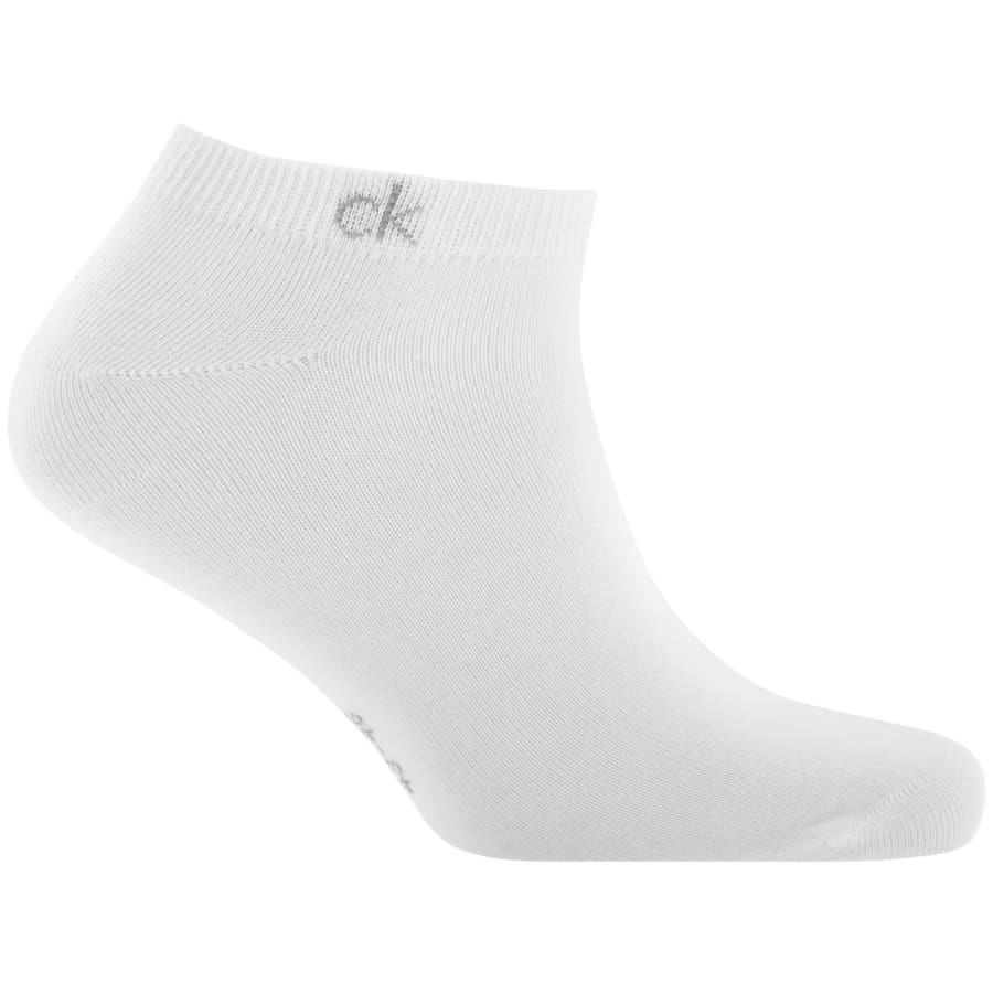 Image number 2 for Calvin Klein 6 Pack Trainer Socks White