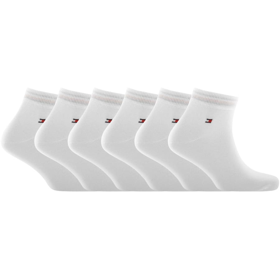 Image number 1 for Tommy Hilfiger 6 Pack Ankle Socks White