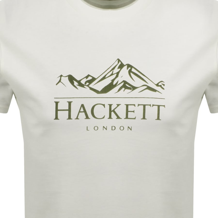 Image number 3 for Hackett Heritage Peaks T Shirt Off White