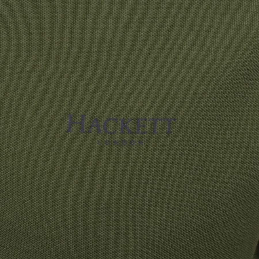 Image number 3 for Hackett Half Zip Pique Sweatshirt Green