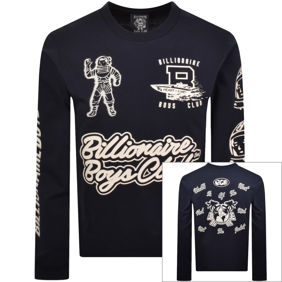 Image number 1 for Billionaire Boys Club Global Regatta T Shirt Navy