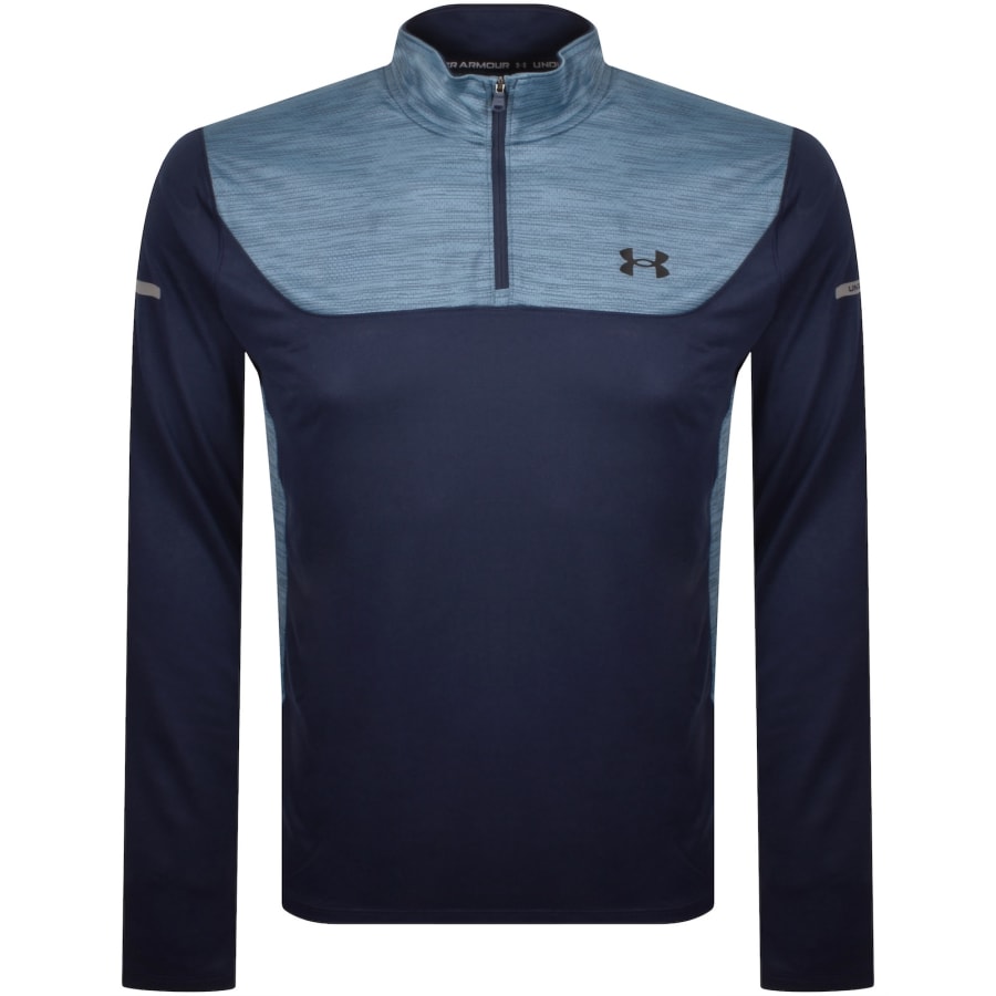 Image number 1 for Under Armour Tech Utility Quarter Zip T Shirt Blue