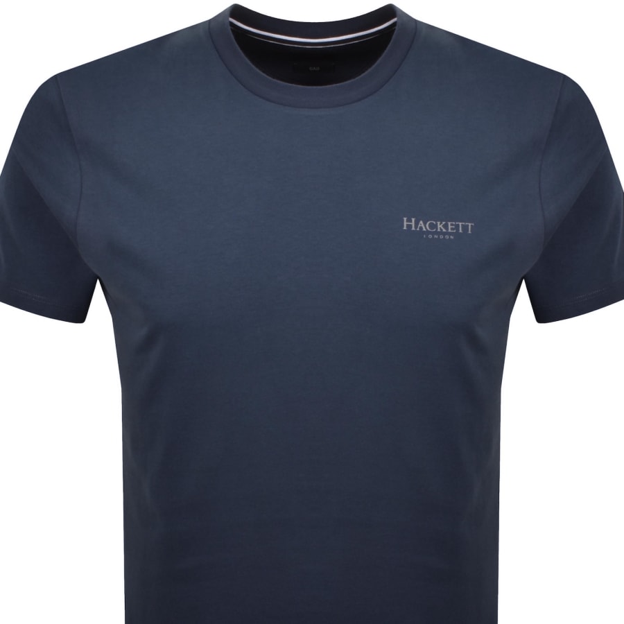 Image number 2 for Hackett Small Logo T Shirt Blue
