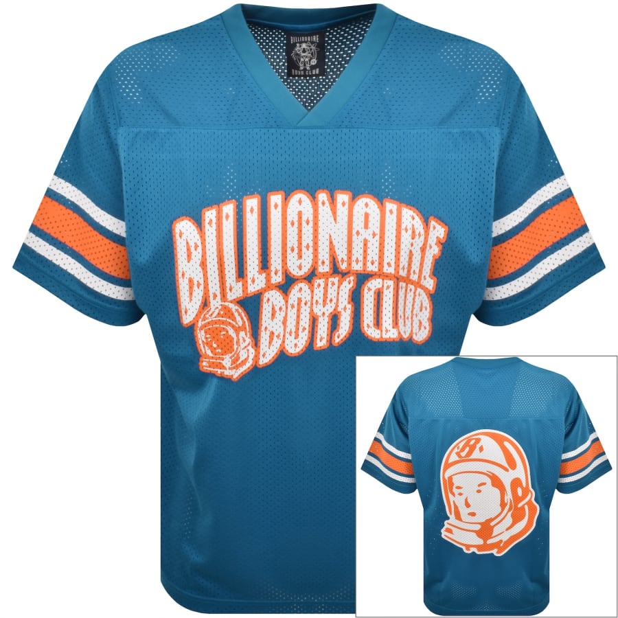 Image number 1 for Billionaire Boys Club Mesh Football T Shirt Blue