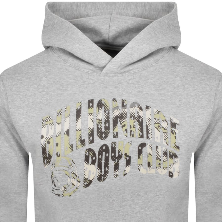 Image number 2 for Billionaire Boys Club Camo Arch Logo Hoodie Grey