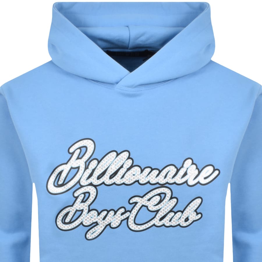 Image number 2 for Billionaire Boys Club Diamond Script Hoodie Blue