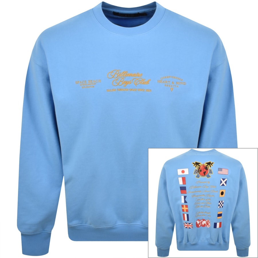 Image number 1 for Billionaire Boys Club Regatta Sweatshirt Blue