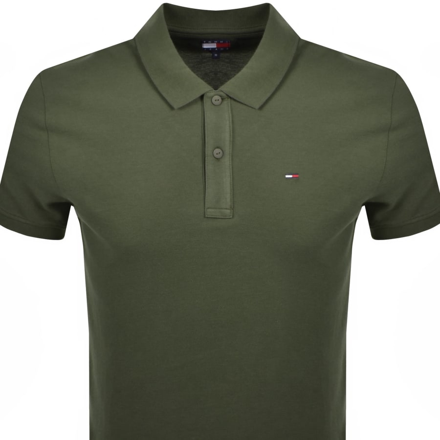 Image number 2 for Tommy Jeans Slim Fit Polo T Shirt Green