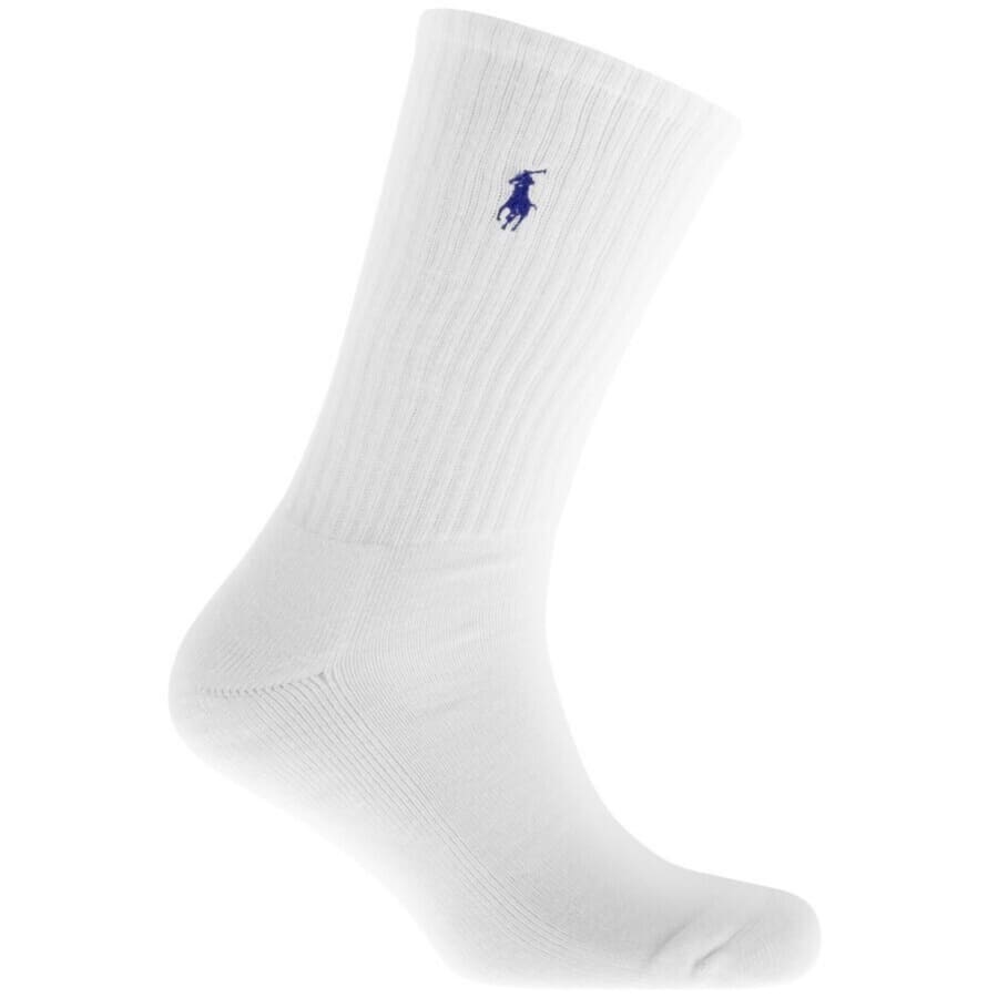 Image number 2 for Ralph Lauren 6 Pack Socks White