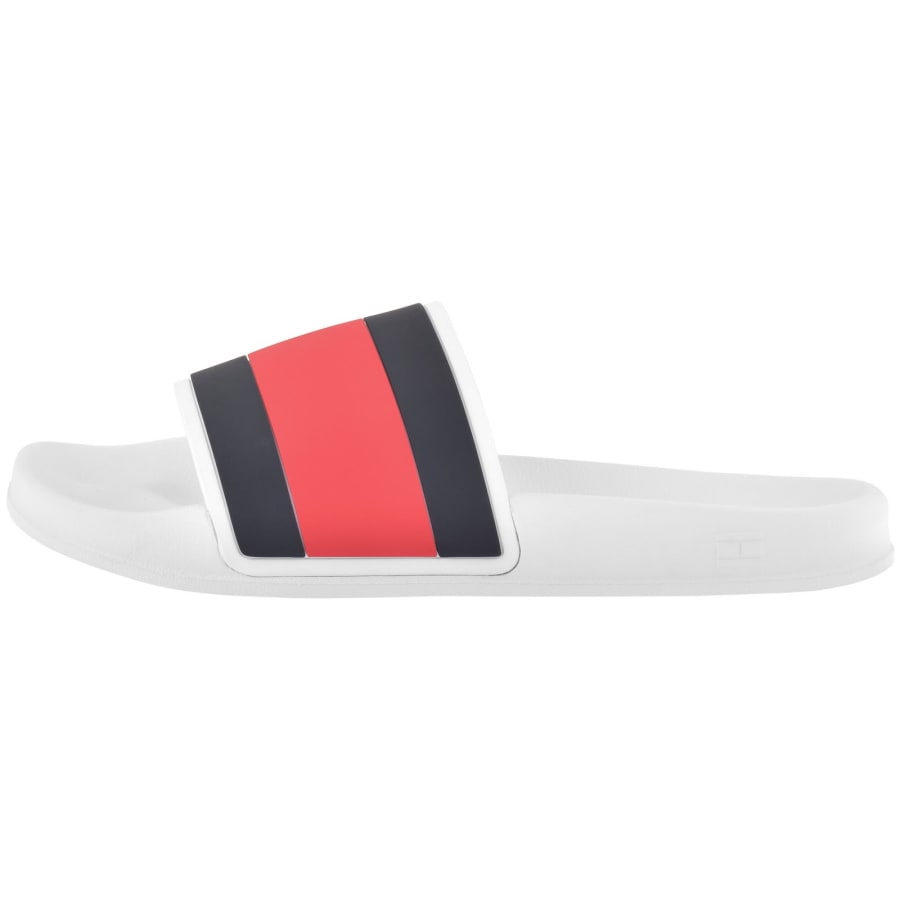 Image number 2 for Tommy Hilfiger Flag Pool Sliders White