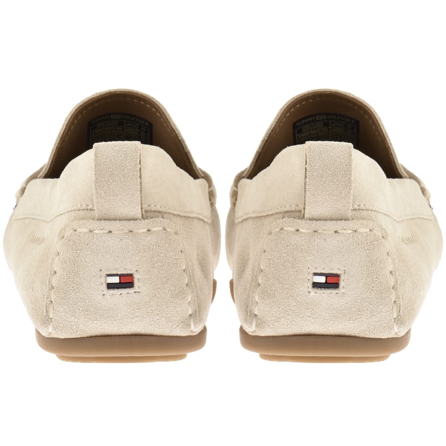 Image number 2 for Tommy Hilfiger Suede Driver Shoes Classic Beige