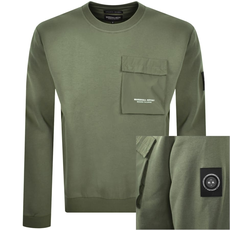 Image number 1 for Marshall Artist Crux Sweatshirt Green