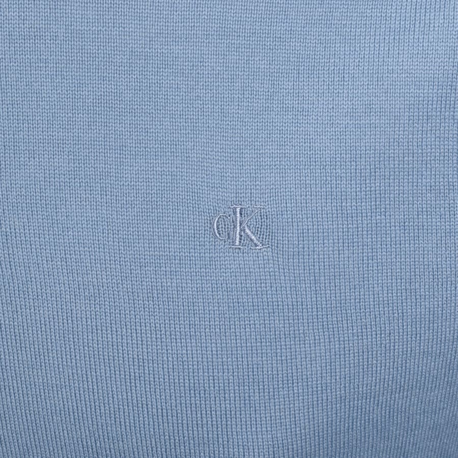 Image number 3 for Calvin Klein Knit Polo T Shirt Blue