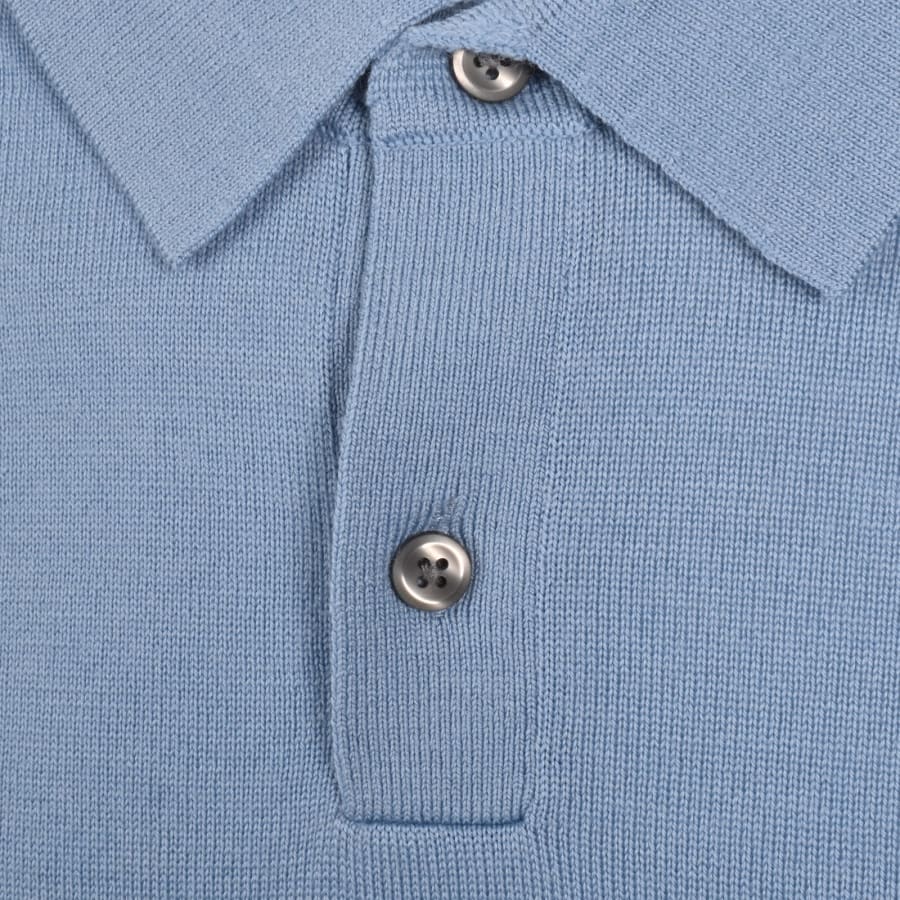 Image number 4 for Calvin Klein Knit Polo T Shirt Blue