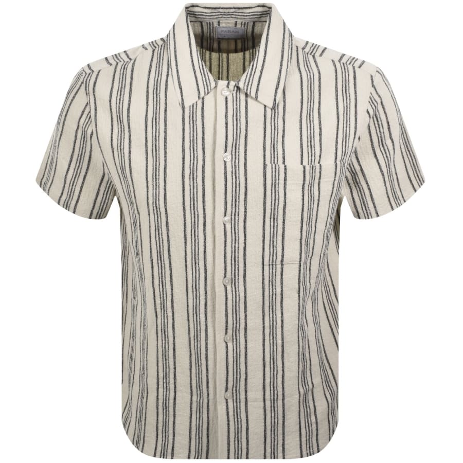 Image number 1 for Farah Simon Striped Shirt Ecru