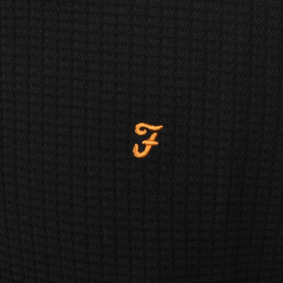 Image number 3 for Farah Thornley Knitted Polo Shirt Navy