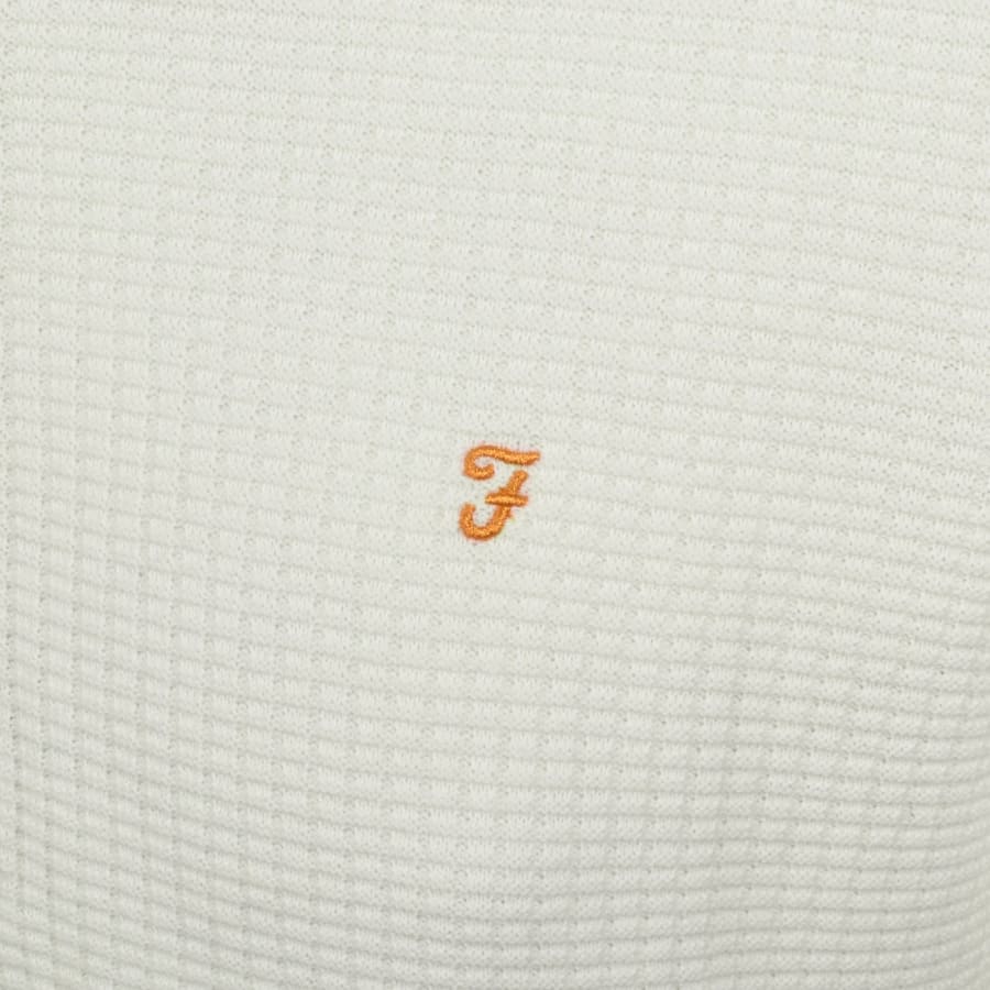 Image number 3 for Farah Thornley Knitted Polo Shirt Ecru