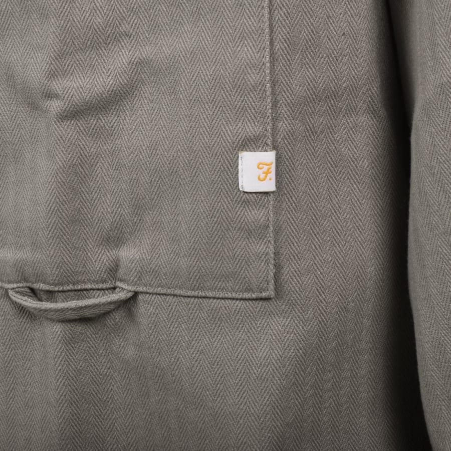 Image number 3 for Farah Marshall Long Sleeve Overshirt Brown