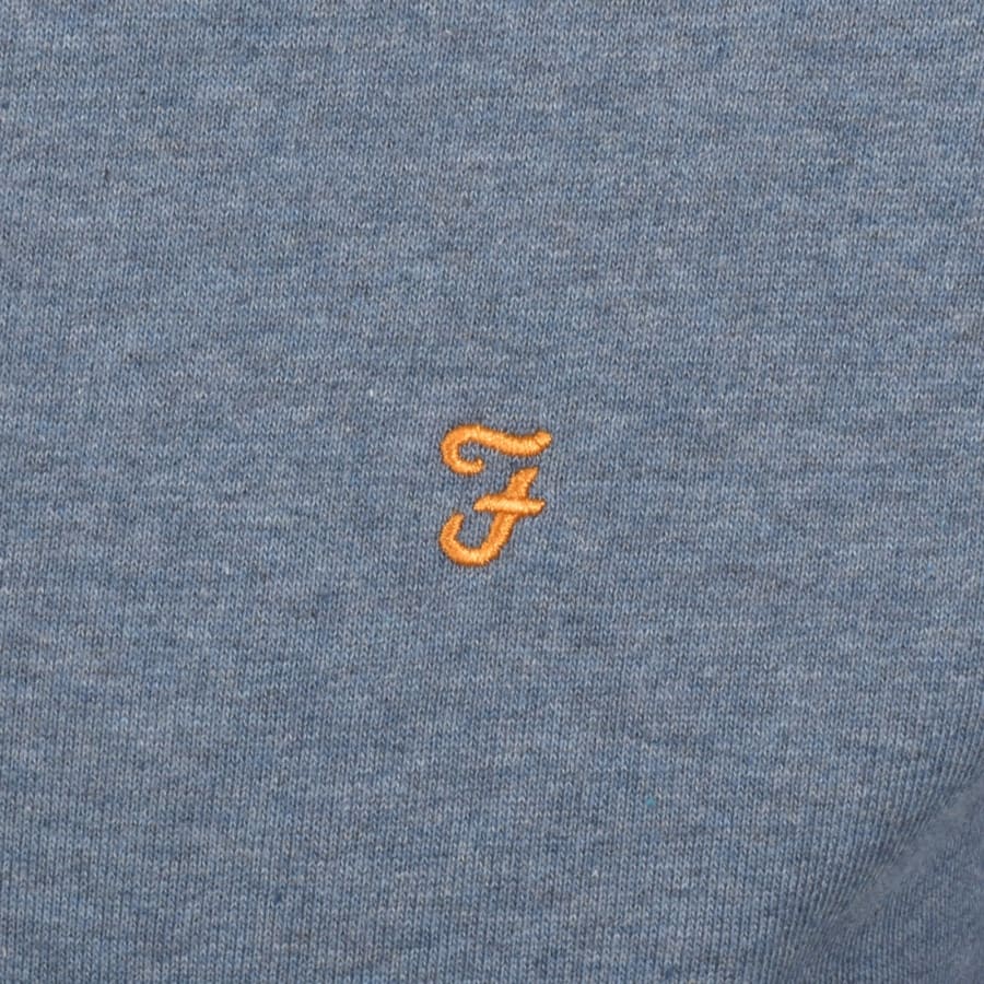 Image number 3 for Farah Tim New Crew Neck Sweatshirt Blue