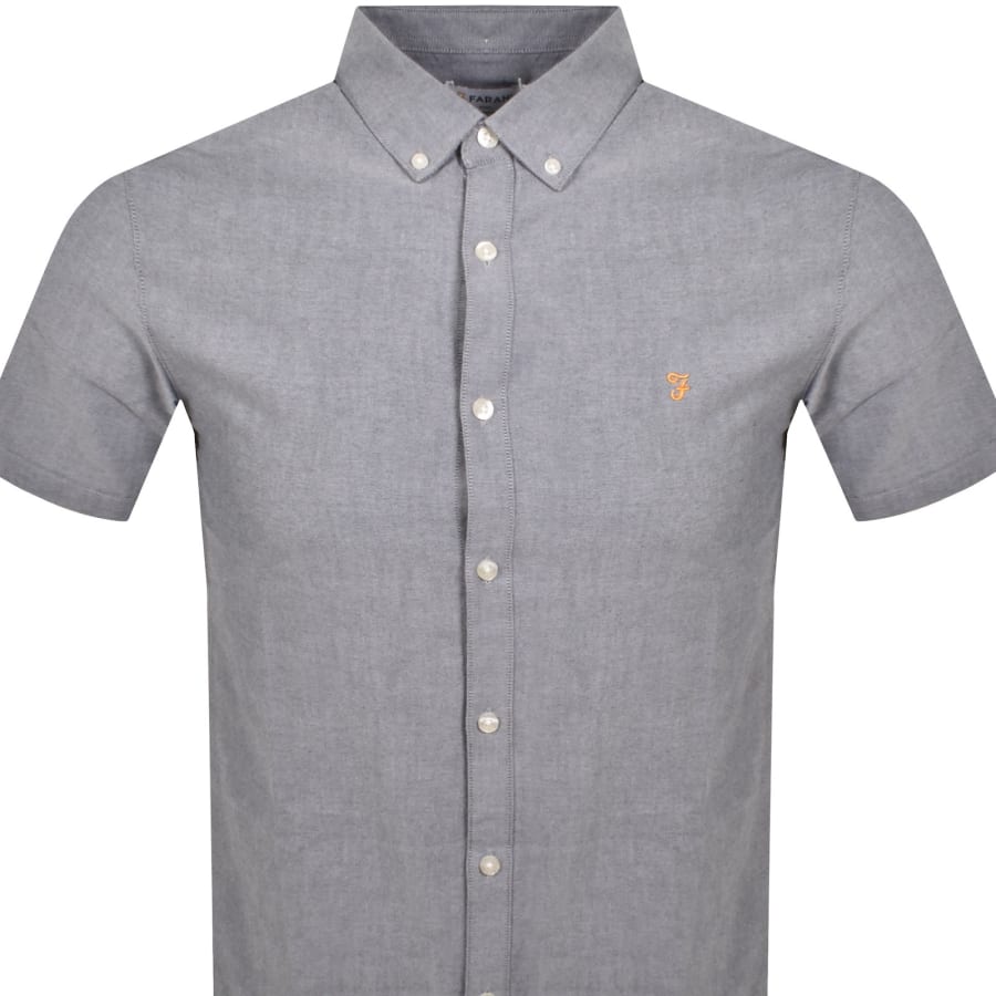 Image number 2 for Farah Brewer Slim Short Sleeve Shirt White