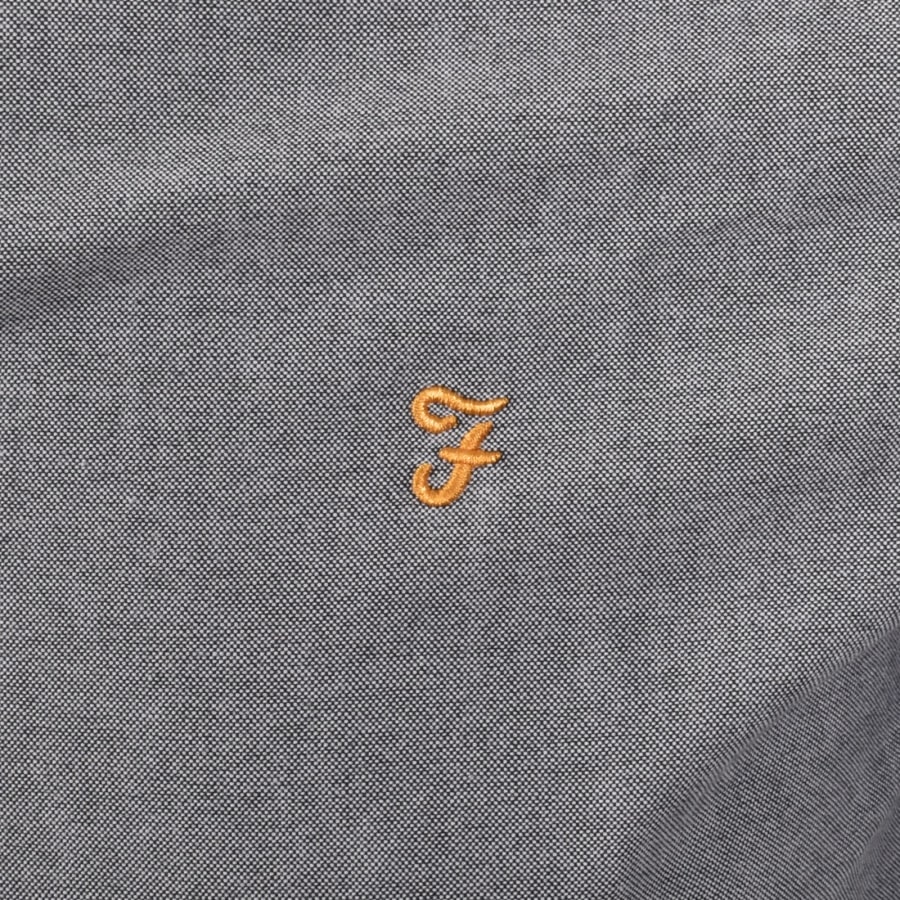 Image number 3 for Farah Brewer Slim Short Sleeve Shirt Navy