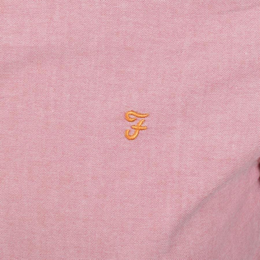 Image number 3 for Farah Brewer Slim Short Sleeve Shirt Red