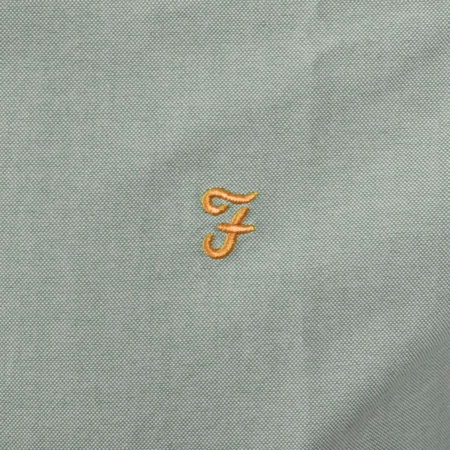 Image number 3 for Farah Brewer Slim Short Sleeve Shirt Green