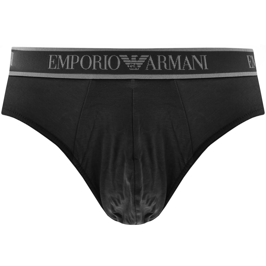 Image number 2 for Emporio Armani 3 Pack Briefs Black