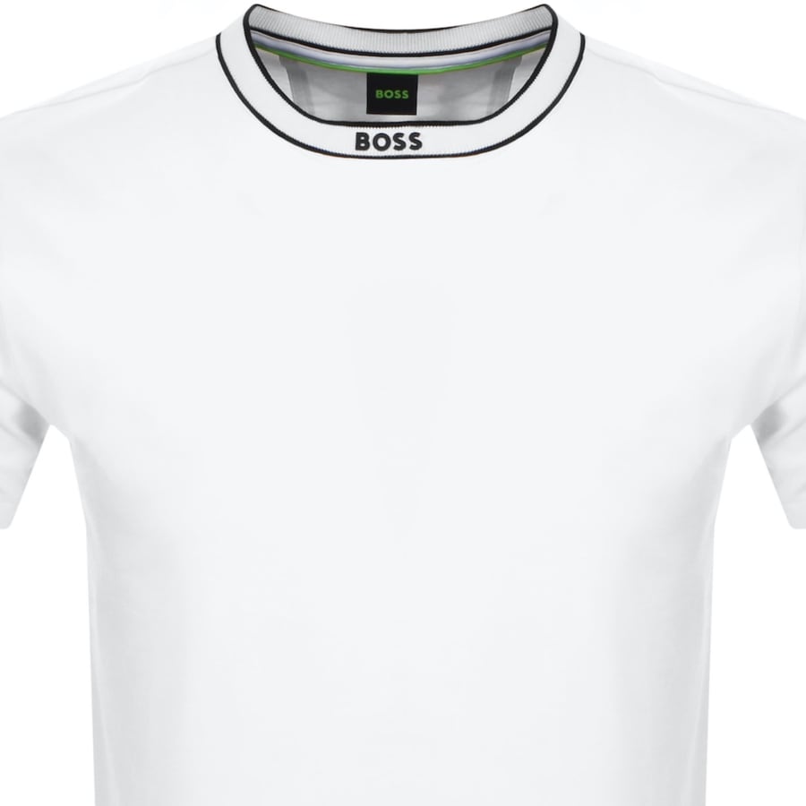 Image number 2 for BOSS Tee 5 Logo Collar T Shirt White