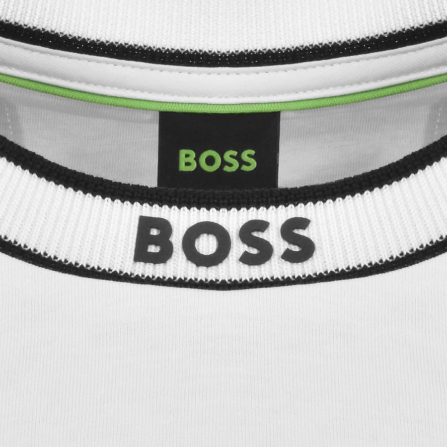 Image number 3 for BOSS Tee 5 Logo Collar T Shirt White