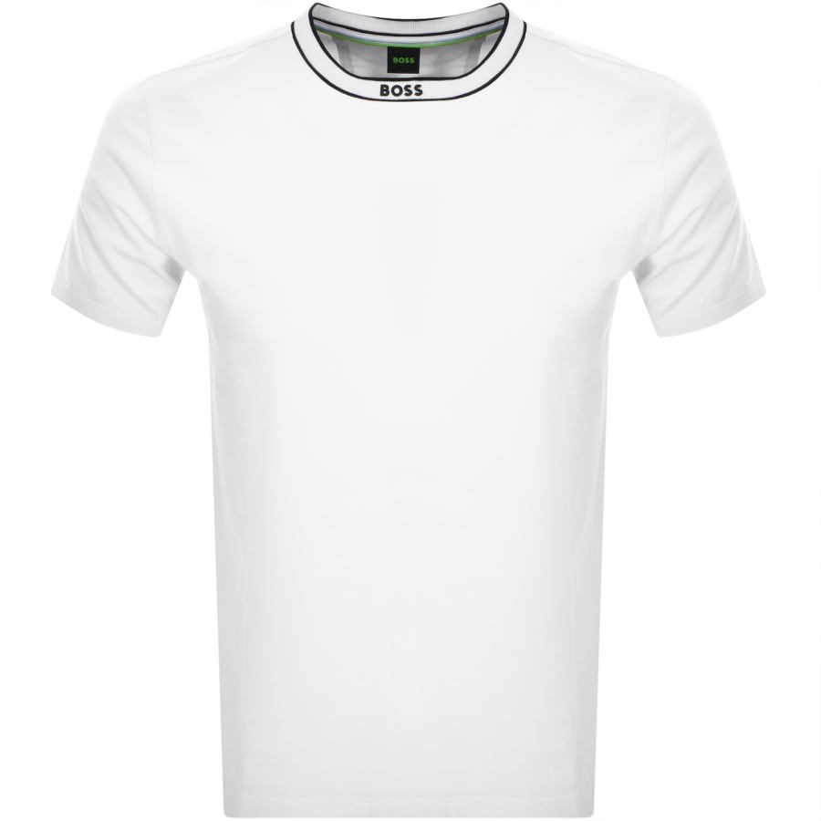 Image number 1 for BOSS Tee 5 Logo Collar T Shirt White