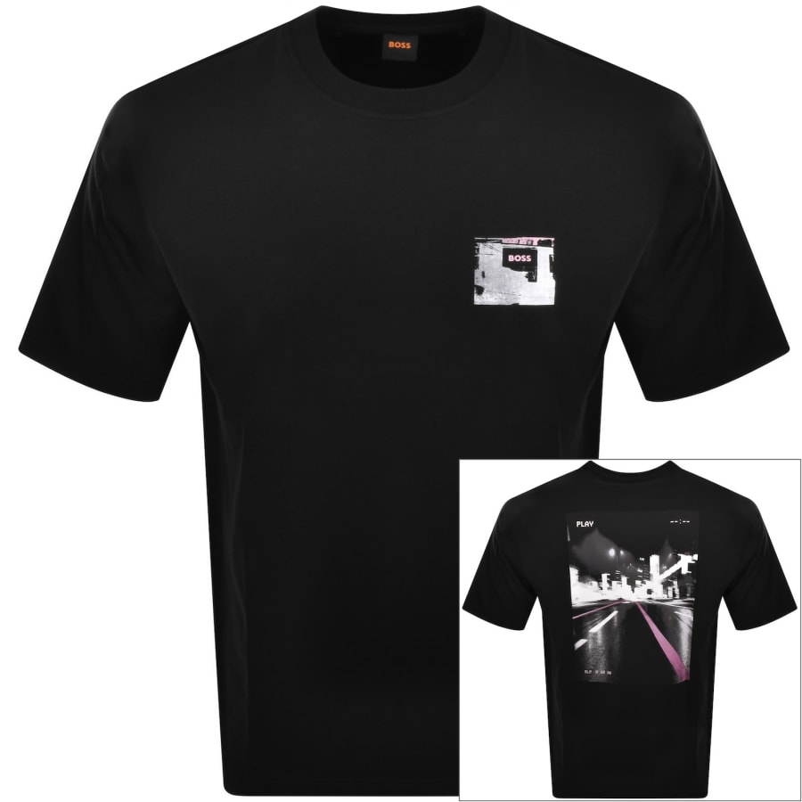 Image number 1 for BOSS Te Citylights Logo T Shirt Black