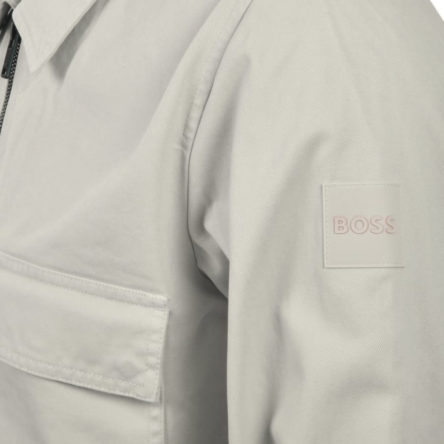 Image number 4 for BOSS Lorum Full Zip Overshirt Beige