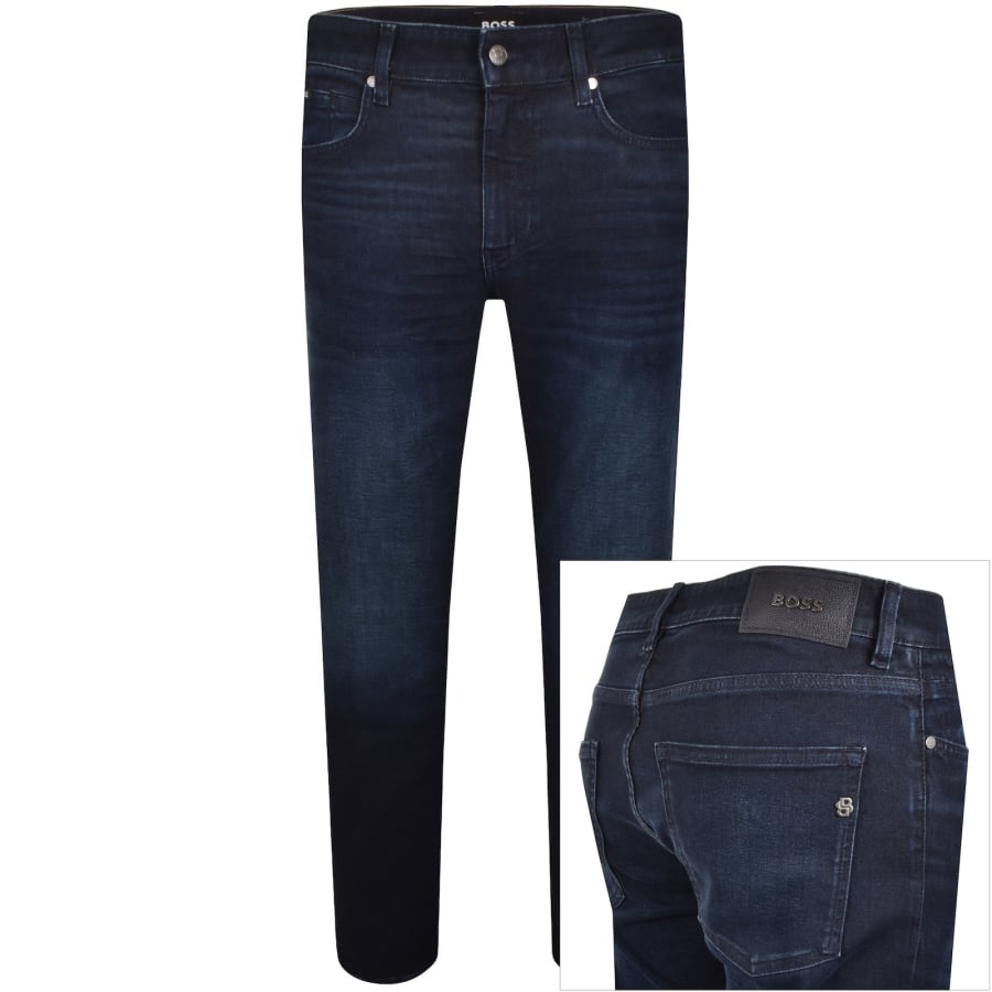 Image number 1 for BOSS H Delaware Slim Fit Jeans Dark Blue