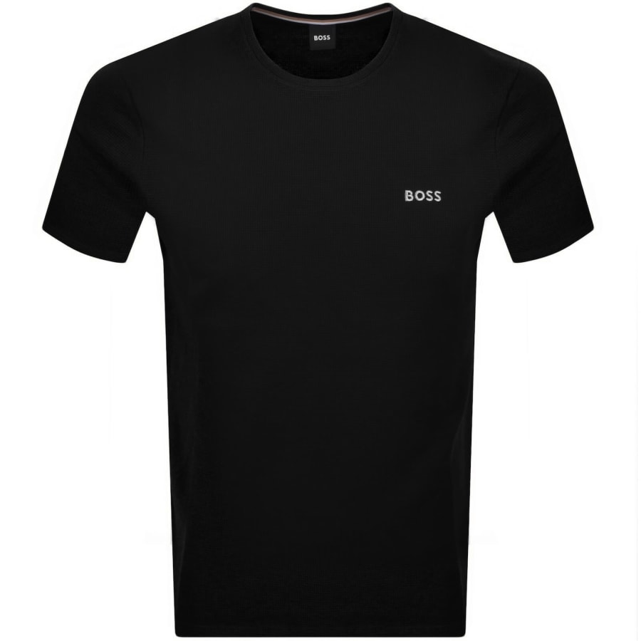 Image number 2 for BOSS Mix And Match Waffle Short Set Black