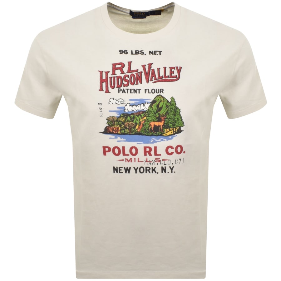 Image number 1 for Ralph Lauren Graphic T Shirt Off White