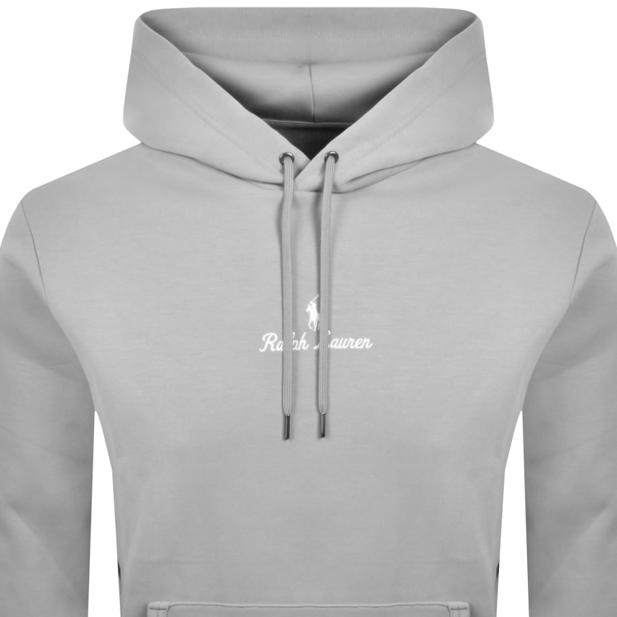 Image number 2 for Ralph Lauren Logo Hoodie Soft Grey